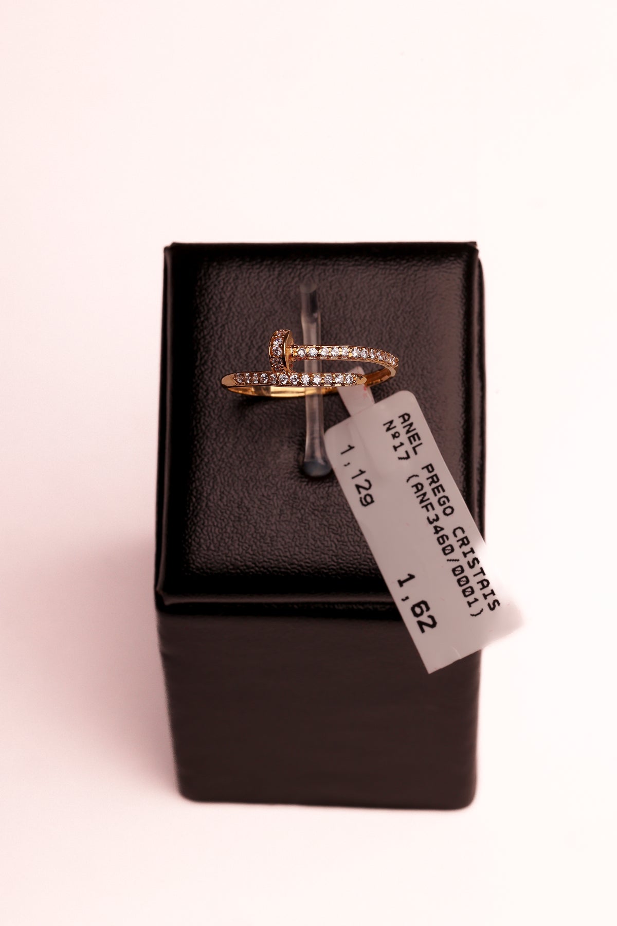 Anel Prego Cristais em Ouro 18K – Joia Premium N° 17 | 1,12 g