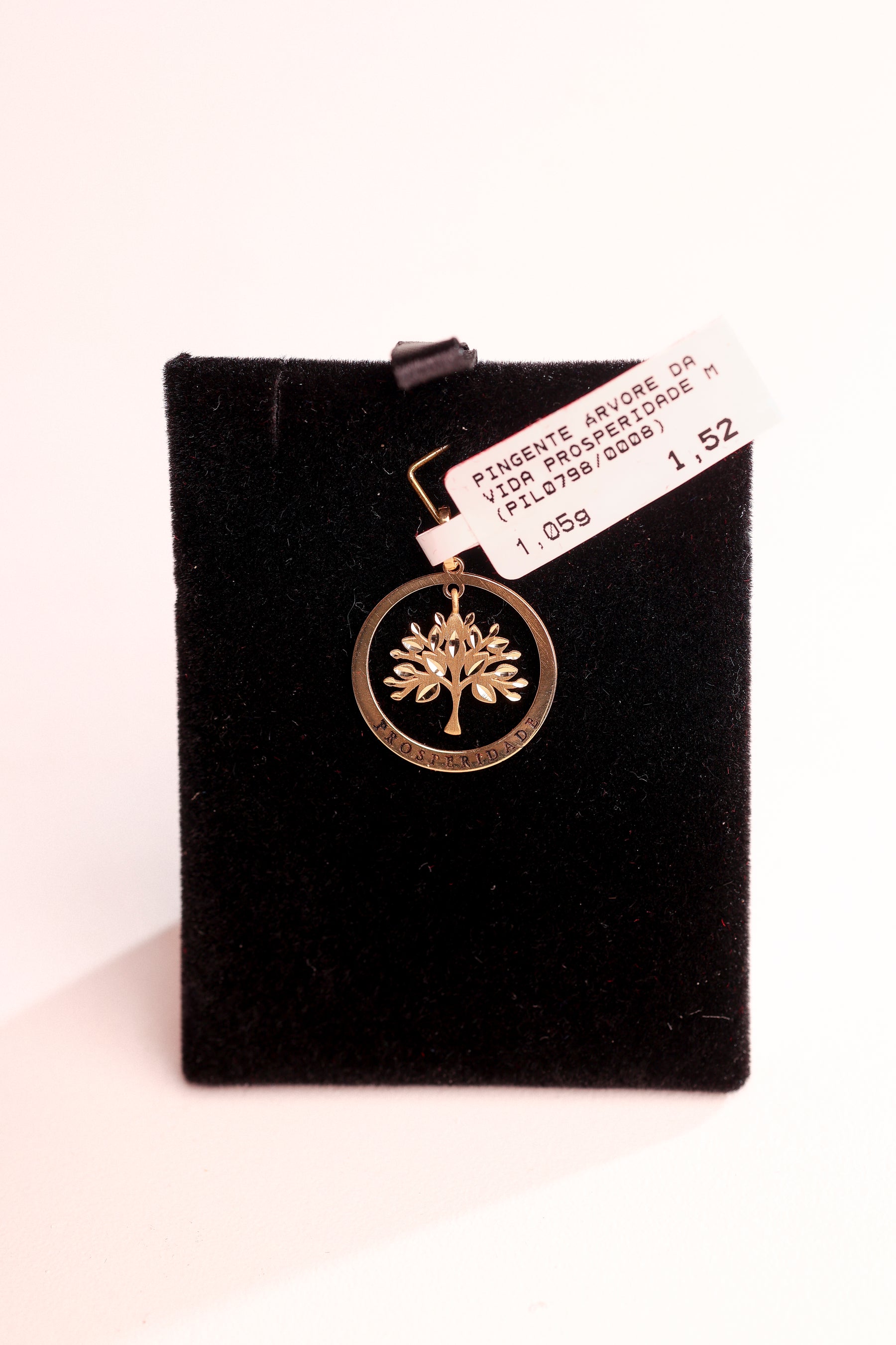 Pingente Árvore da Vida Prosperidade em Ouro 18K – Joia Premium 1,05 g