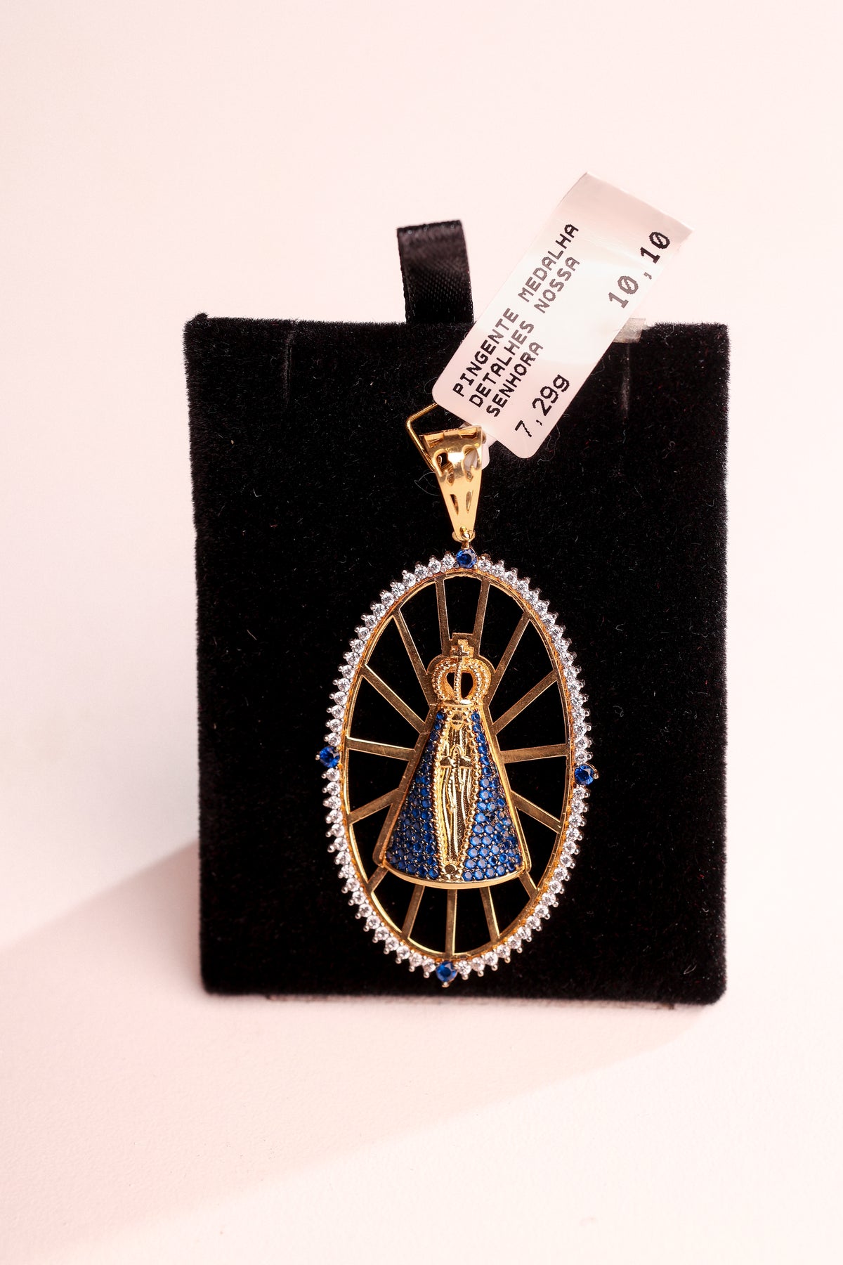 Pingente Medalha Nossa Senhora em Ouro 18K – Joia Premium 7,29 g