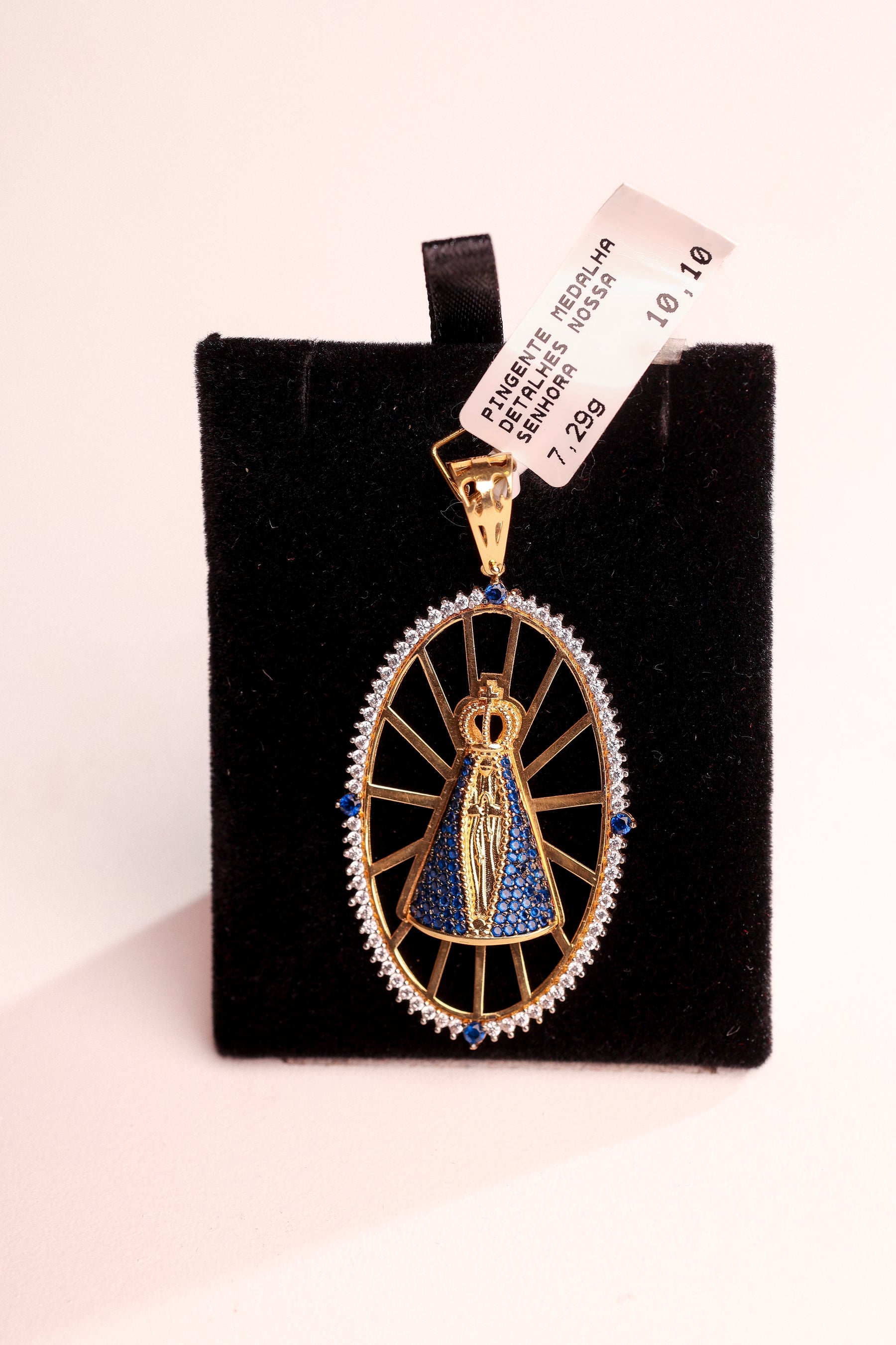 Pingente Medalha Nossa Senhora em Ouro 18K – Joia Premium 7,29 g