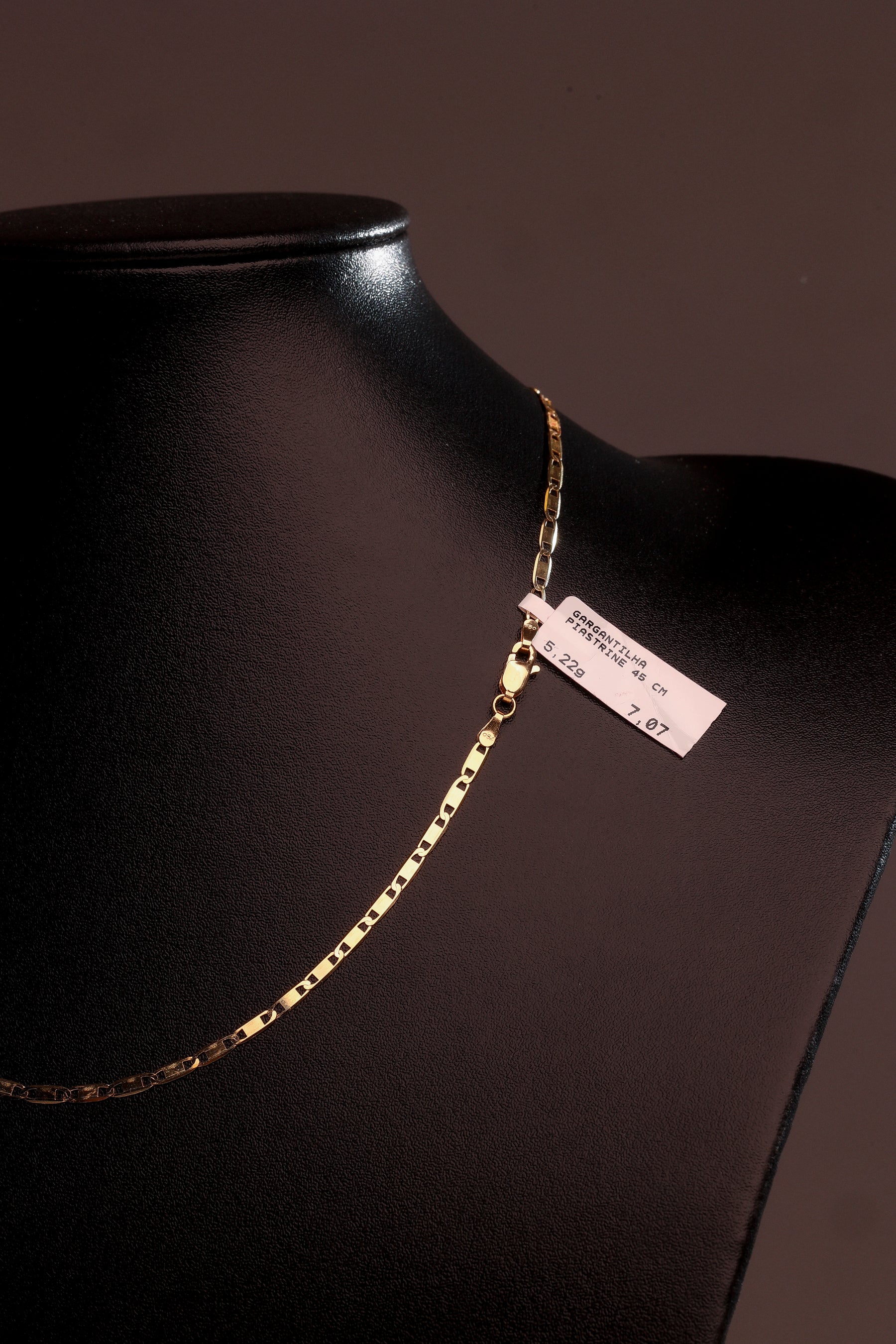Gargantilha Piastrine 45 cm em Ouro 18K – Joia Premium 5,22 g