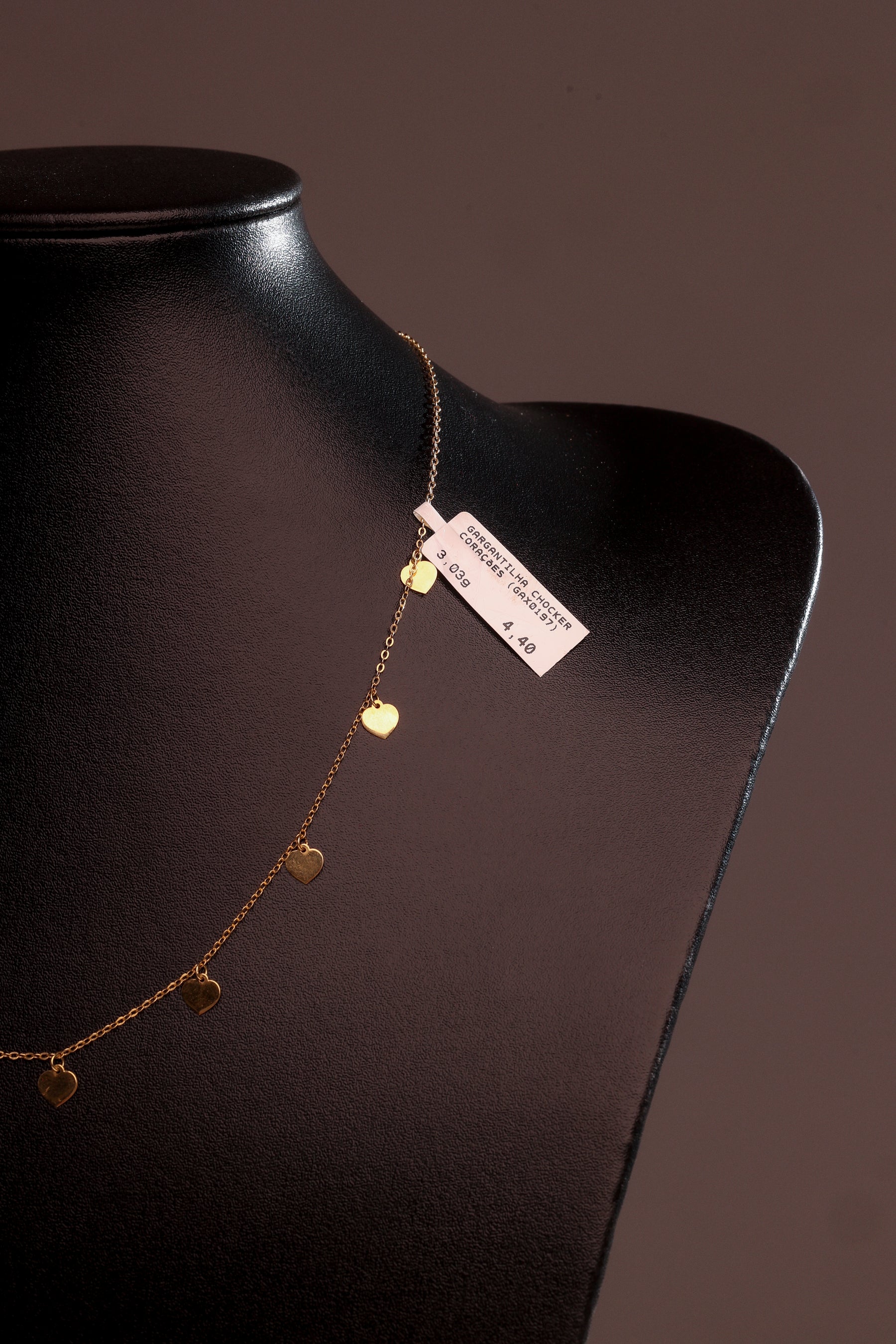 Gargantilha Chocker Corações em Ouro 18K – Joia Premium 3,03 g