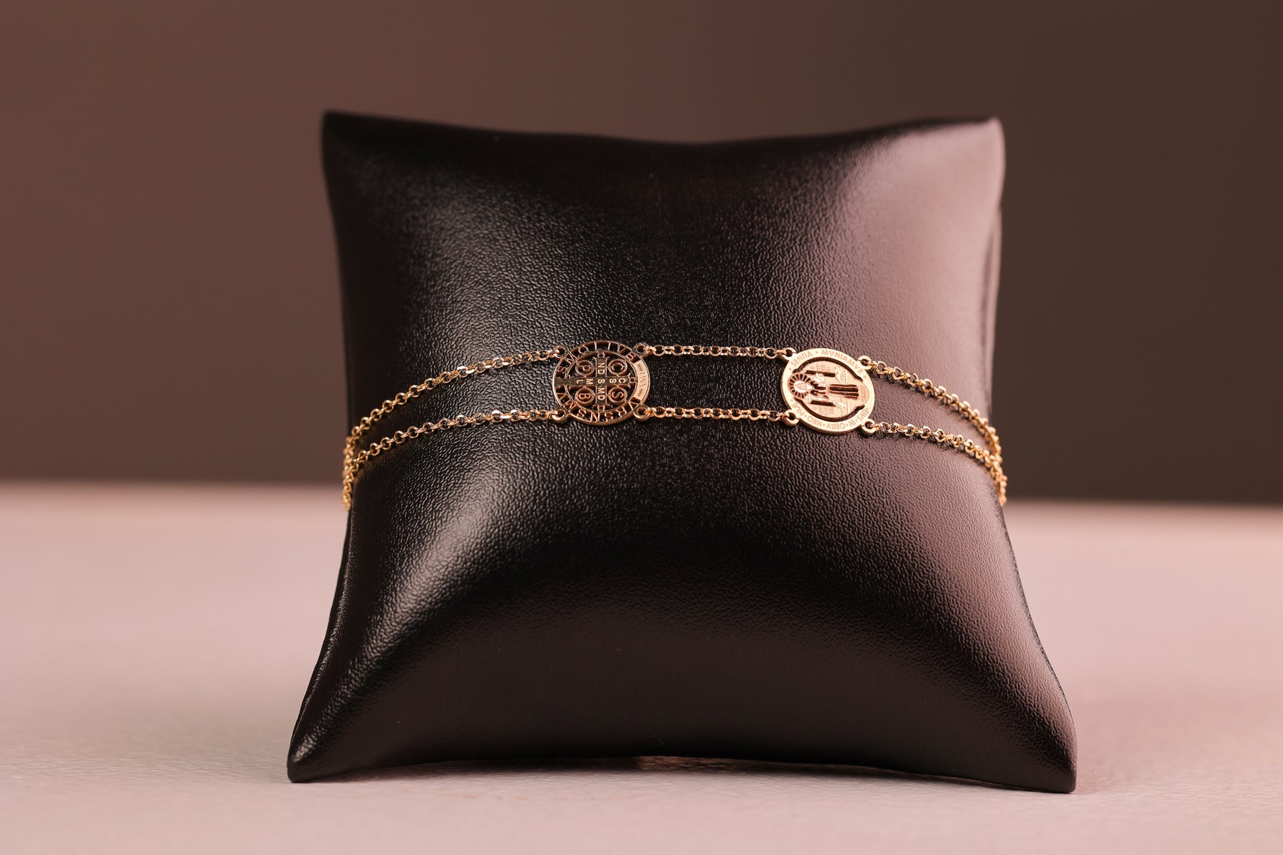 Pulseira Portuguesinha Dupla São Bento em Ouro 18K