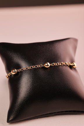 Pulseira Portuguesa com Bolas 6,0 mm em Ouro 18K – Joia Premium