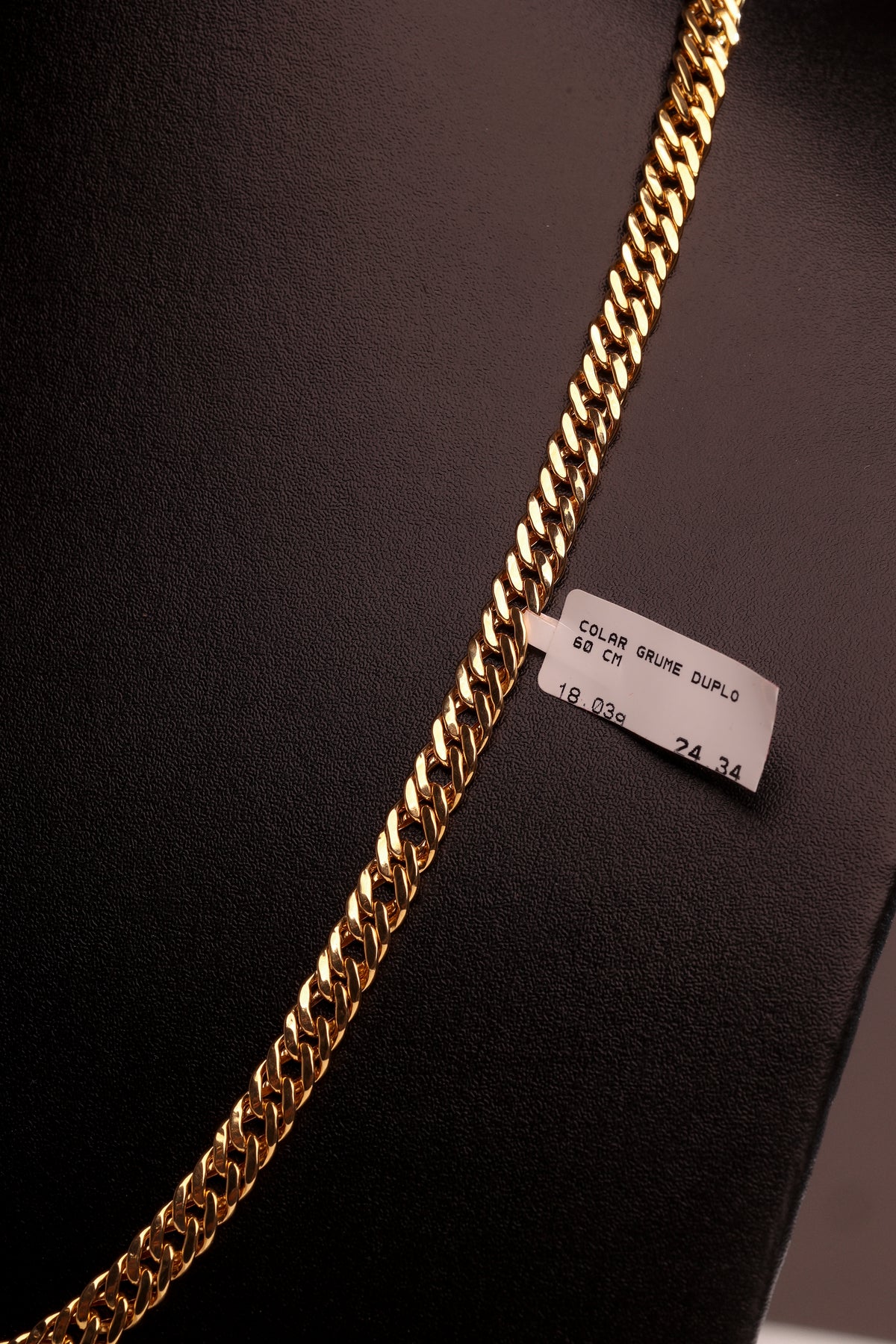 Colar Grume Duplo 60 cm em Ouro 18K – Joia Premium 18,03 g