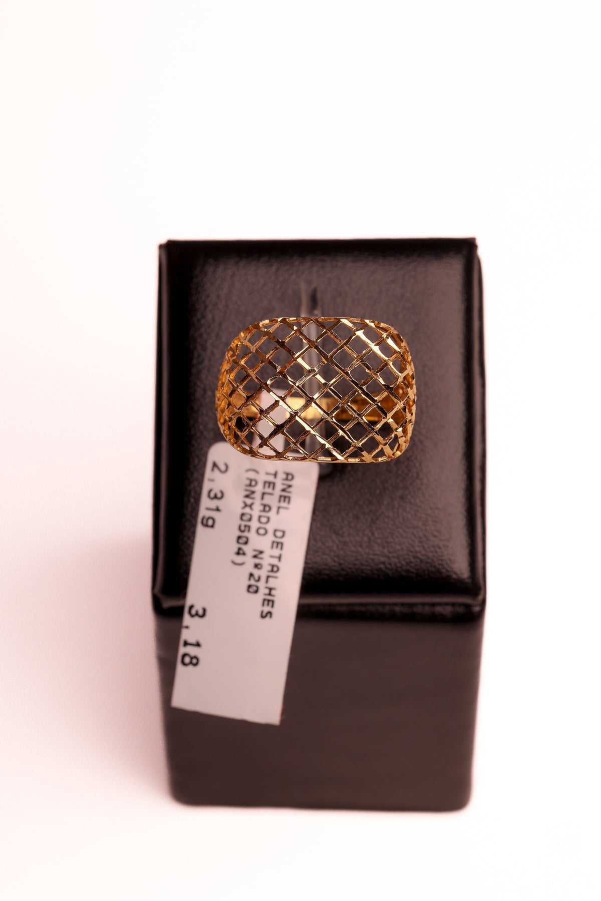 Anel Detalhes Telado em Ouro 18K – Joia Premium N° 20 | 2,31 g