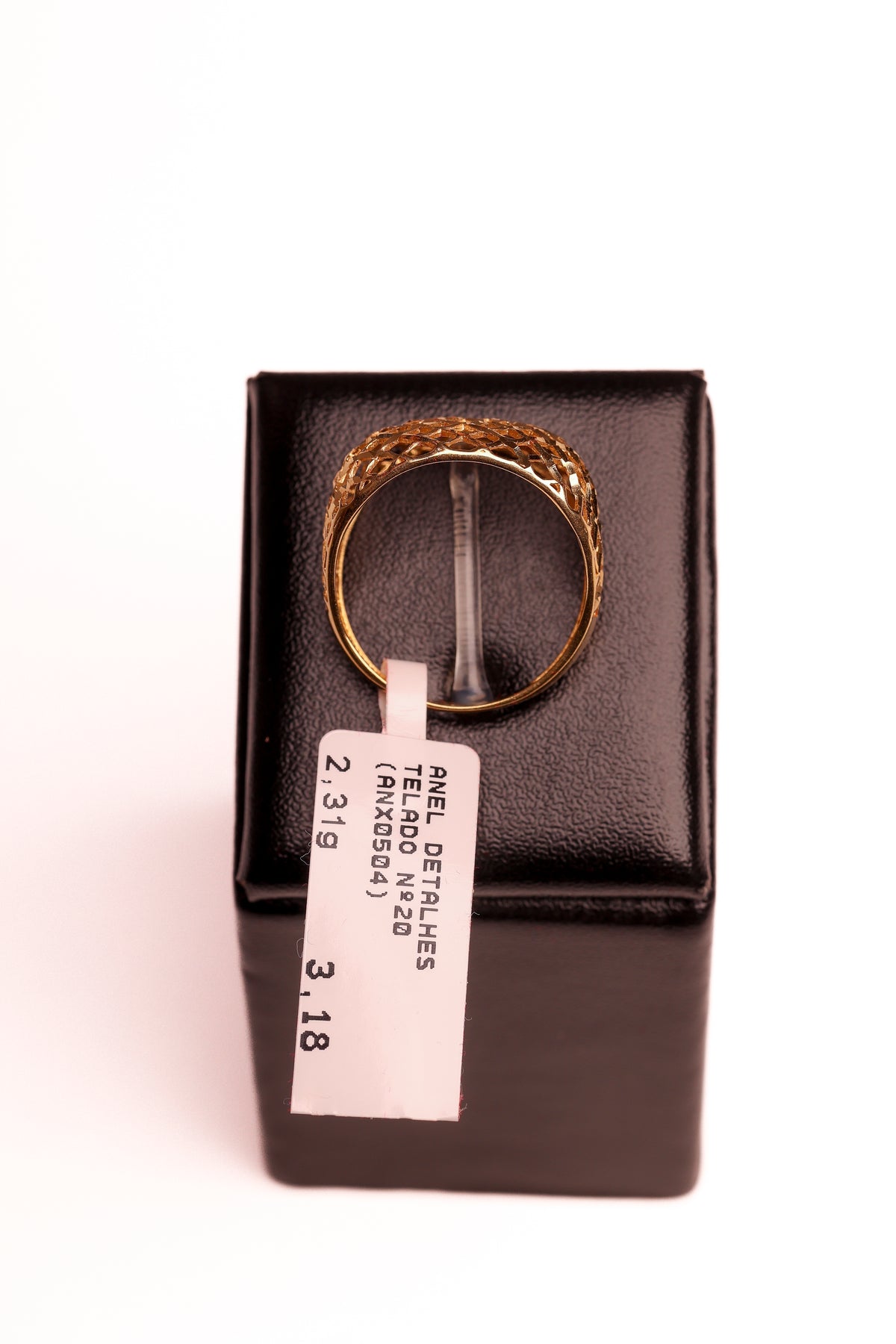 Anel Detalhes Telado em Ouro 18K – Joia Premium N° 20 | 2,31 g