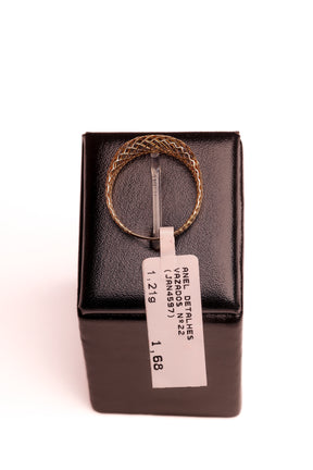 Anel Detalhes Vazados em Ouro 18K – Joia Premium N° 22 | 1,21 g