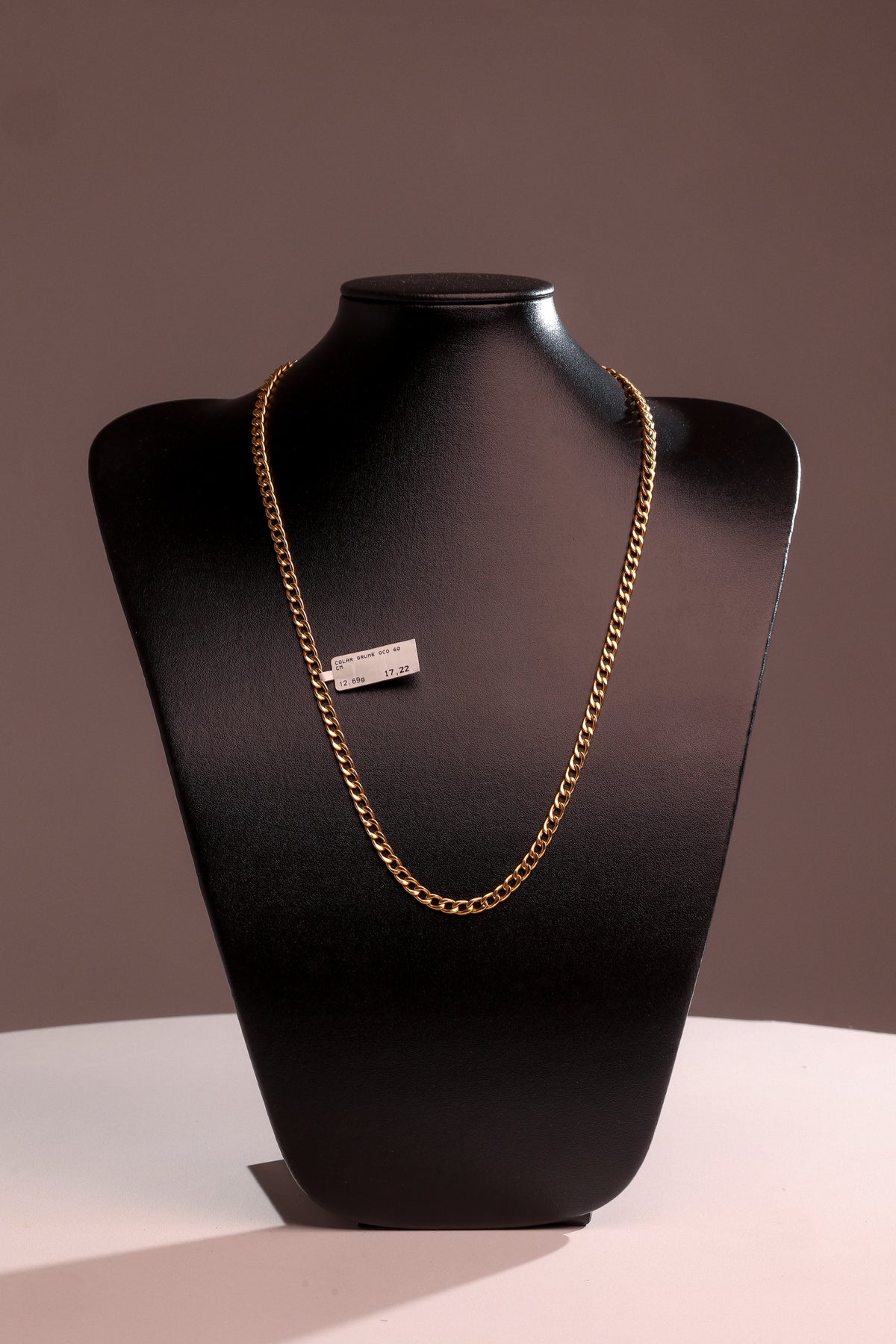 Colar Grume Oco 60 cm em Ouro 18K – Joia Premium 12,69 g