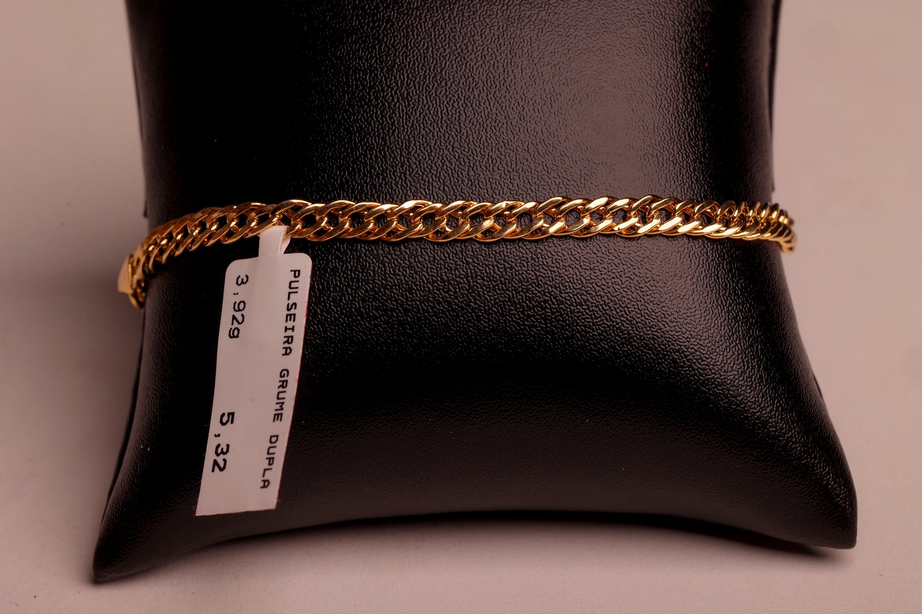 Pulseira Grume Dupla em Ouro 18K – Joia Premium | 3,92 g