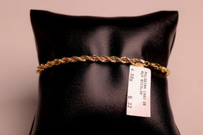 Pulseira Unissex Cabo de Aço Bicolor com Detalhes em Ouro 18K – Joia Premium 6,32g