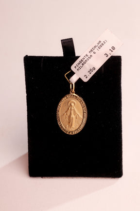 Pingente Medalha Nossa Senhora Milagrosa em Ouro 18K – Joia Premium 2,25 g