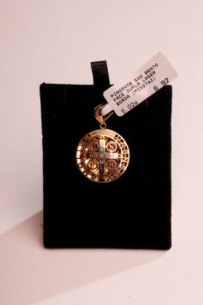 Pingente São Bento Dupla Face em Ouro 18K – Joia Premium 5,02g