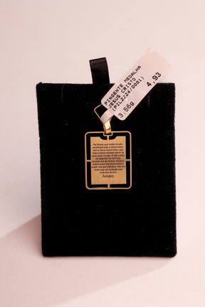 Pingente Medalha Jesus Cristo com Pai Nosso em Ouro 18K – Joia Premium 3,56 g