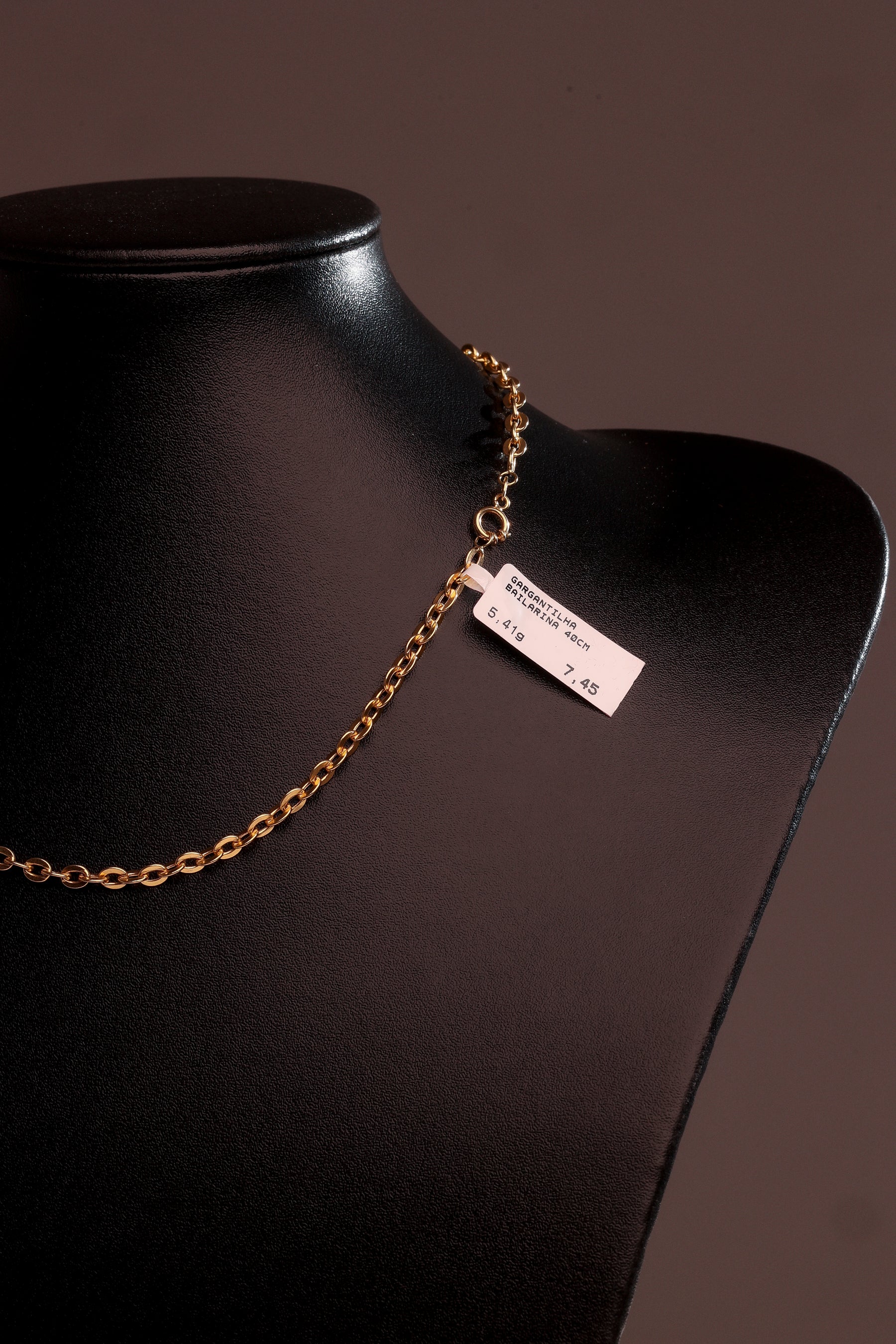Gargantilha Bailarina 40 cm em Ouro 18K – Joia Premium 5,41 g