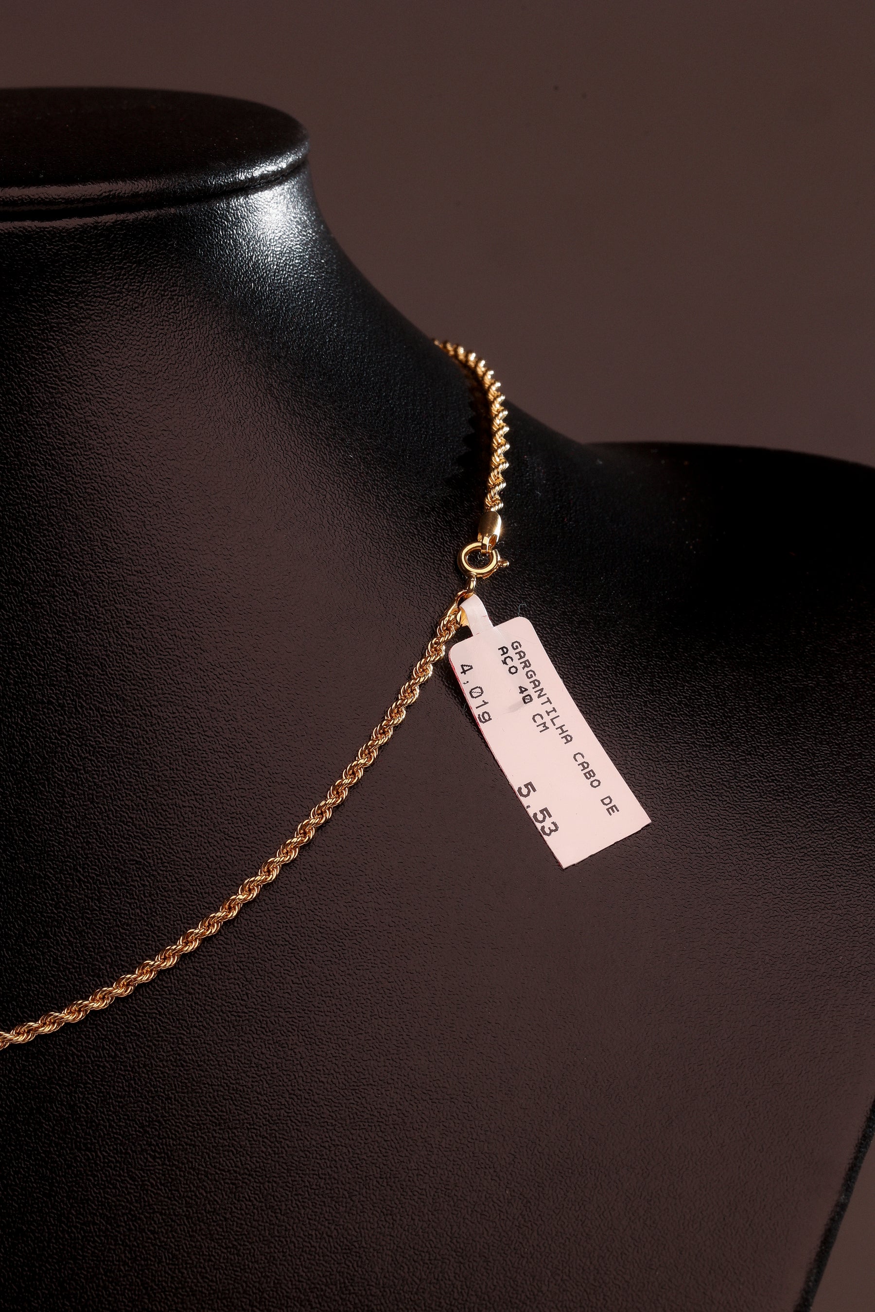 Gargantilha Cabo de Aço 40 cm em Ouro 18K – Joia Premium 4,01 g