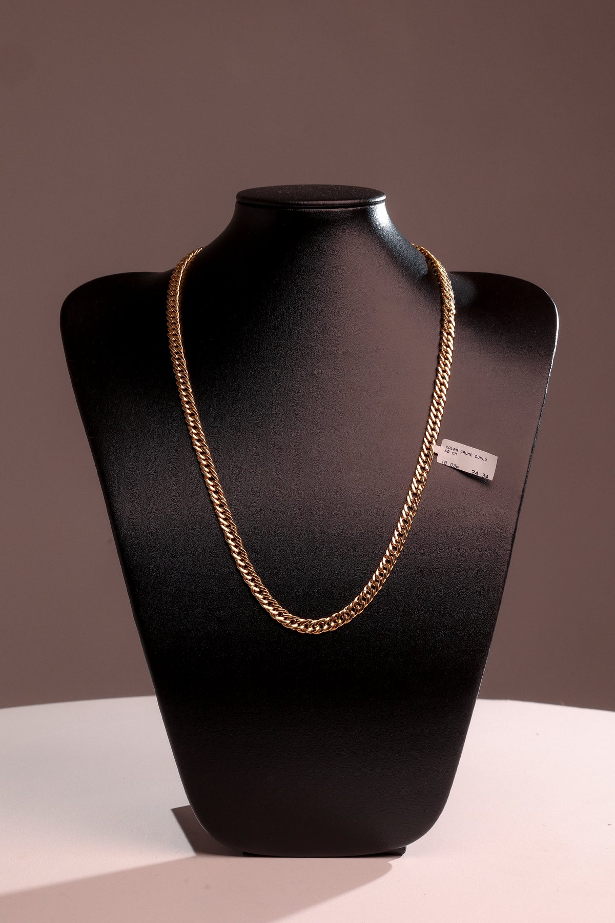 Colar Grume Duplo 60 cm em Ouro 18K – Joia Premium 18,03 g