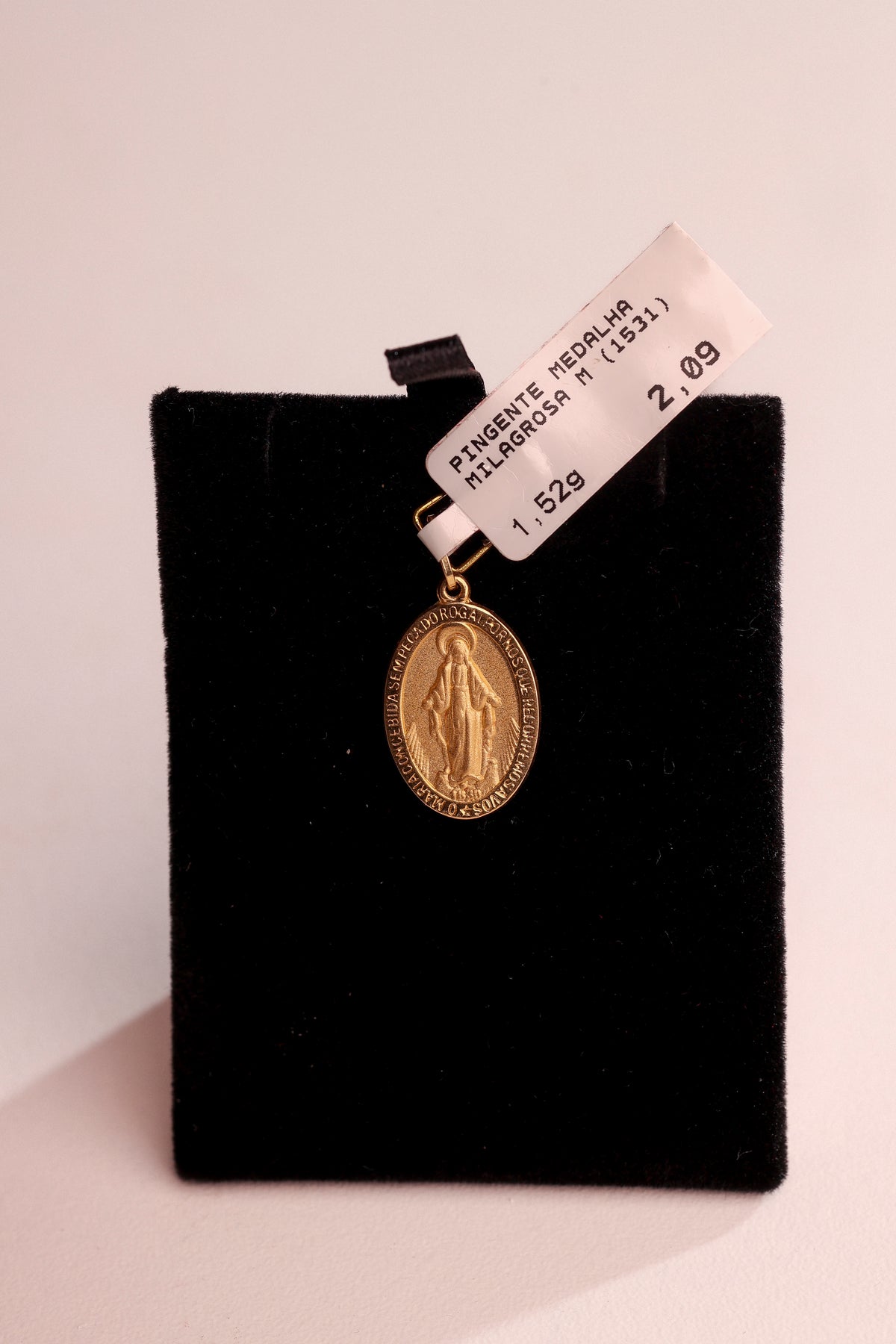 Pingente Medalha Nossa Senhora Milagrosa em Ouro 18K – Joia Premium 2,25 g